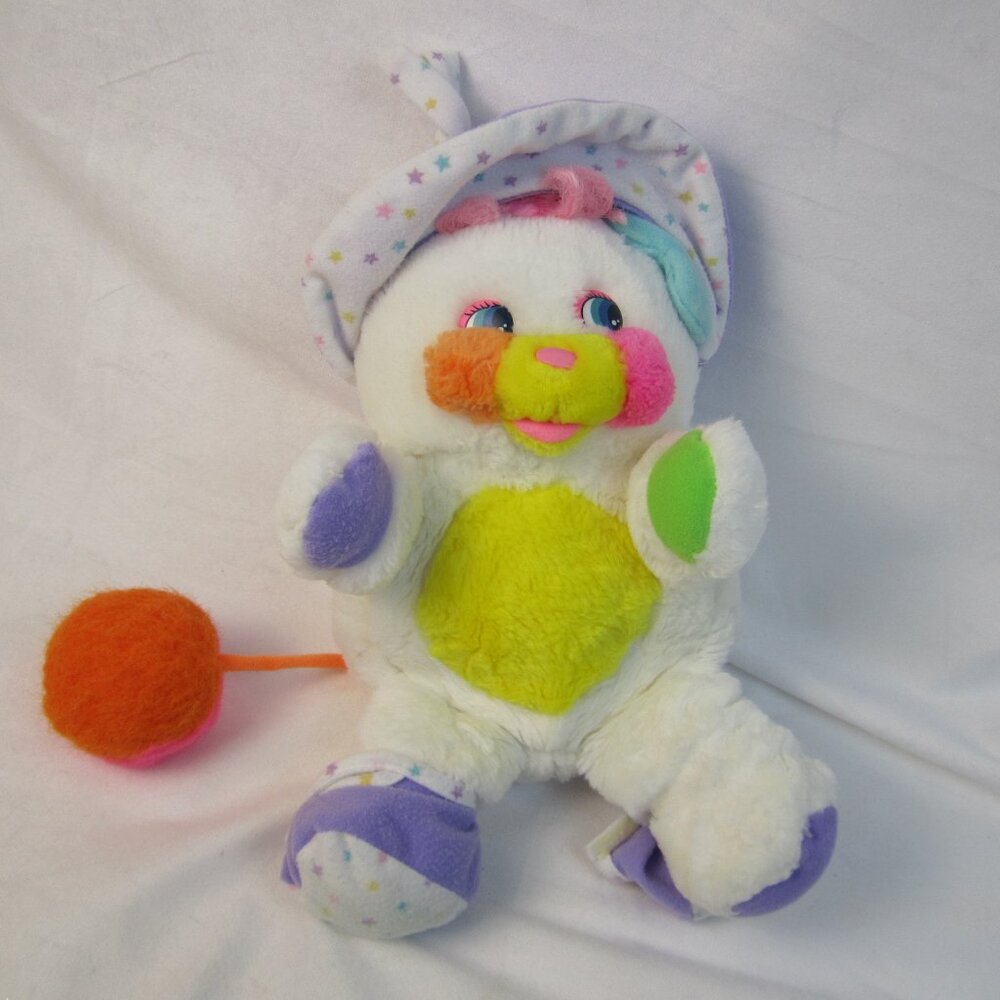 Vintage 1986 Mattel Popples 11" Baby Bibsy Popple Plush Doll - Incomplete